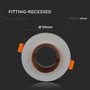 GU10 infälld gipsram/armatur, rund, grå/gyllenrosa, Ø100x40mm, infälld. storlek: x40404040404040404050, mm Ø80mm, V-TAC