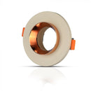 GU10 iebūvējams ģipša karkass/armatūra, apaļas formas, off white/golden rose, Ø100x40mm, iebūv. izm. Ø80mm, V-TAC