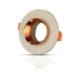 GU10 recessed plaster frame/fixture, round, off white/golden rose, Ø100x40mm, recessed. Size: x4040404040404040404040404040404040404040. Ø80mm, V-TAC