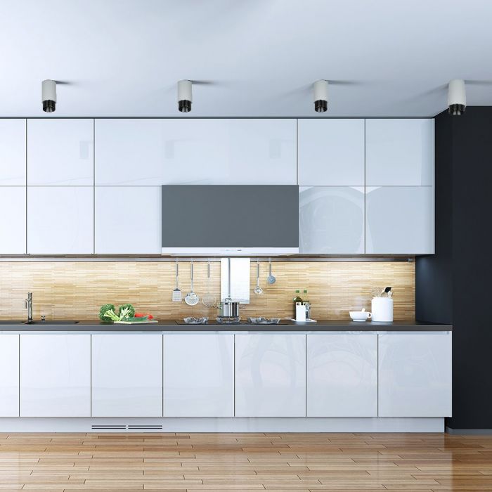 GU10 Plaster frame, round, grey/black, Ø80x200mm, V-TAC