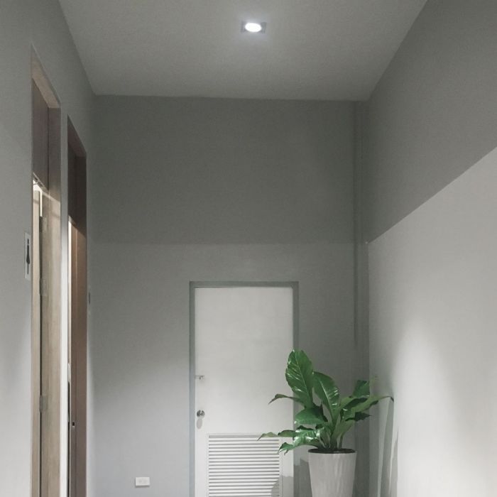 GU10 recessed frame/fixture, square, 85x85X32mm, recessed. Dimm. Ø75mm, white, V-TAC