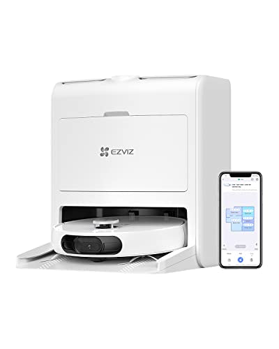 EZVIZ RS2 — робот-камера-пылесос, площадь уборки 300 м² на одной зарядке + влажная уборка с вращающимися щетками + голосовое управление