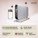 Mill CO1200WIFI3 WiFi konvekcijas sildītājs, 1200 W, balts