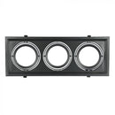 AR111 süvistatav raam/valgusti 3 lambile, must, IP20, V-TAC