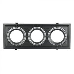 AR111 built-in frame/fixture for 3 bulbs, black, IP20, V-TAC