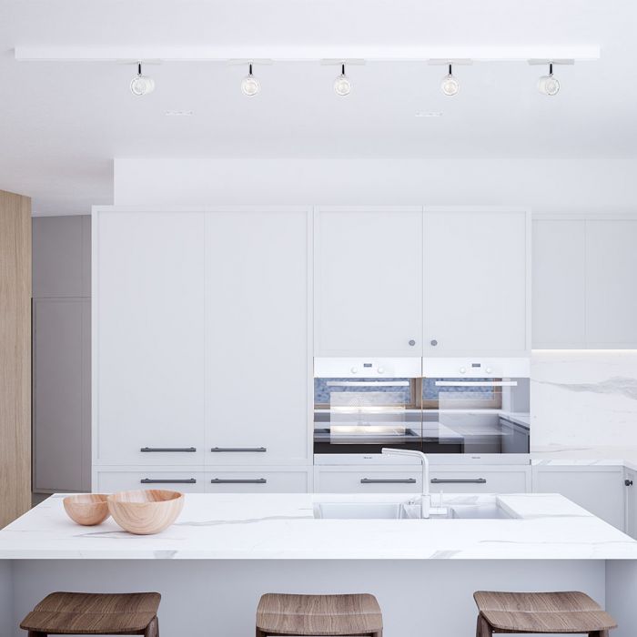 GU10 iebūvējams spuldžu karkass 1 spuldzei, balts, V-TAC