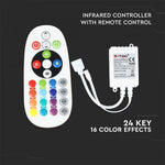 LED-värviribade kontroller 6A 72W, 24 nuppu, V-TAC, puldiga