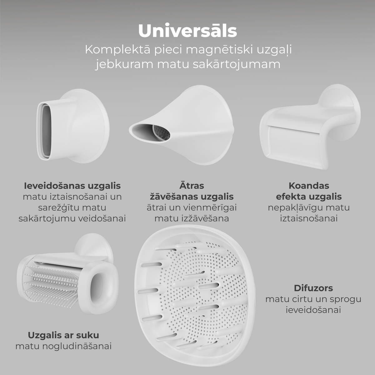 AENO Professional Hair Dryer HD5W ühendab täiustatud AI-tehnoloogia multifunktsionaalse juhtimisega, valge