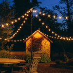 15m E27 bulb plinth string with 15 included E27 4w LED filament ST64 2700K, 1m x15 between plinths, waterproof IP65, AC220-240V, 2.68kg, black, with 220V socket at the end and plug at the beginning, can be connected in series