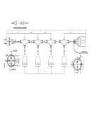 15m E27 glödlampa sockelsträng med 15 medföljande E27 4w LED filament ST64 2700K, 1m x15 mellan socklar, vattentät IP65, AC220-240V, 2,68kg, svart, med 220V uttag i slutet och kontakt i början, kan seriekopplas