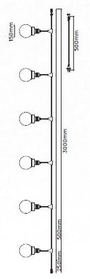 15m E27 spuldžu cokolu virtene ar iekļautām 15 spuldzēm E27 4w LED filament G45 2200K, attālums starp cokoliem 1m x15 cokoli,ūdensdroša IP65, AC220-240V, 2.68kg, melna, ar 220V rozeti beigās un kontakdakšu sākumā, iespējams saslēgt vairākas virknē
