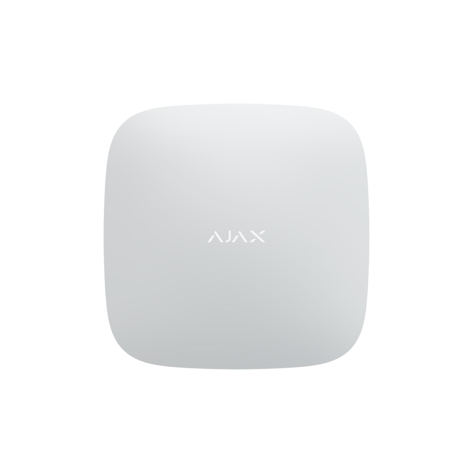 AJAX Drošības Centrāle Hub 2 Plus ar WI-FI, Ethernet un 2 4GSIM slotiem, detektoru uzraudzības funkciju, trauksmes signālu sūtīšanu un foto verifikācijas detektoru pieslēgšanu Baltā krāsā