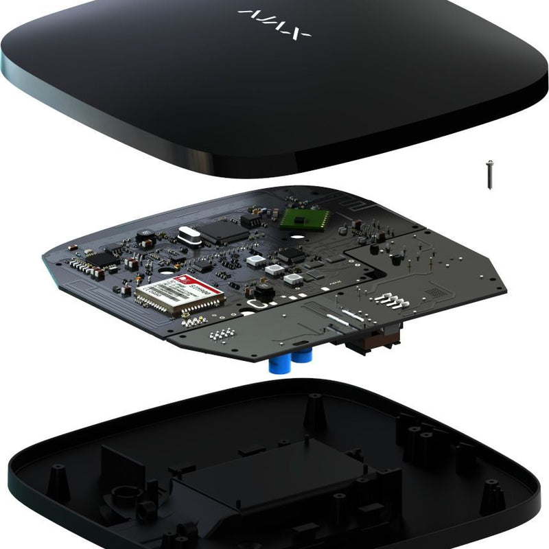 AJAX Bezvadu kontroles panelis - Ethernet/Wi-Fi, 2x SIM 2G/3G, Videonovērošana , melns