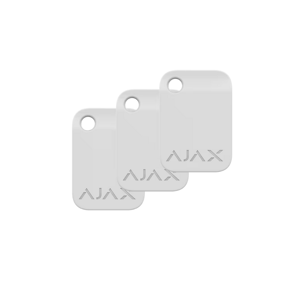 AJAX Tag Bezkontakta breloks priekš KeyPad Plus (3pcs) balts