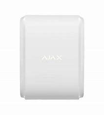 AJAX Беспроводной наружный двусторонний извещатель шторного типа DualCurtain Outdoor для установки на фасаде дома в белом цвете