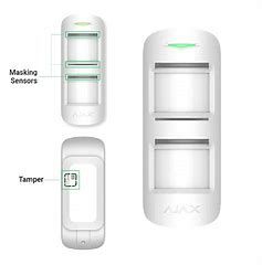 AJAX MotionProtect Outdoor Беспроводной уличный детектор движения с улучшенной системой защиты от маскировки и невосприимчивостью к домашним животным