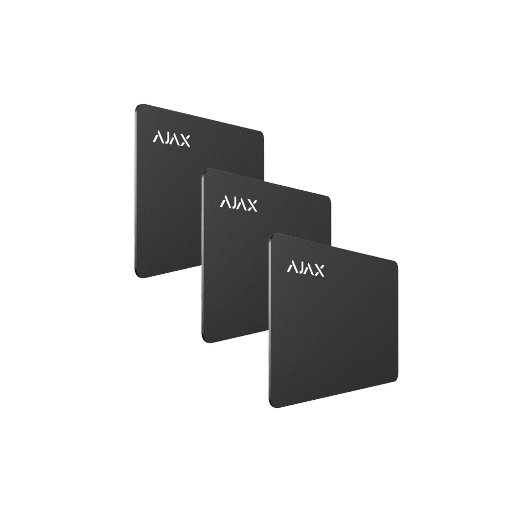 Ajax Pass Contactless card for KeyPad Plus (3pcs) black