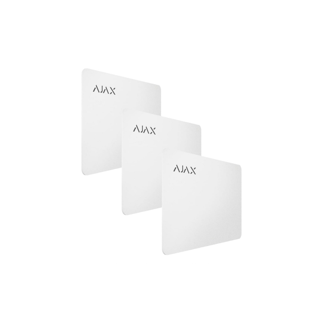 Ajax Pass Contactless card for KeyPad Plus (3pcs) white