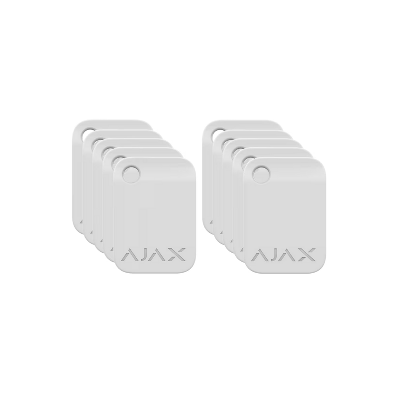 Ajax Tag Бесконтактный брелок для KeyPad Plus (10шт) белый