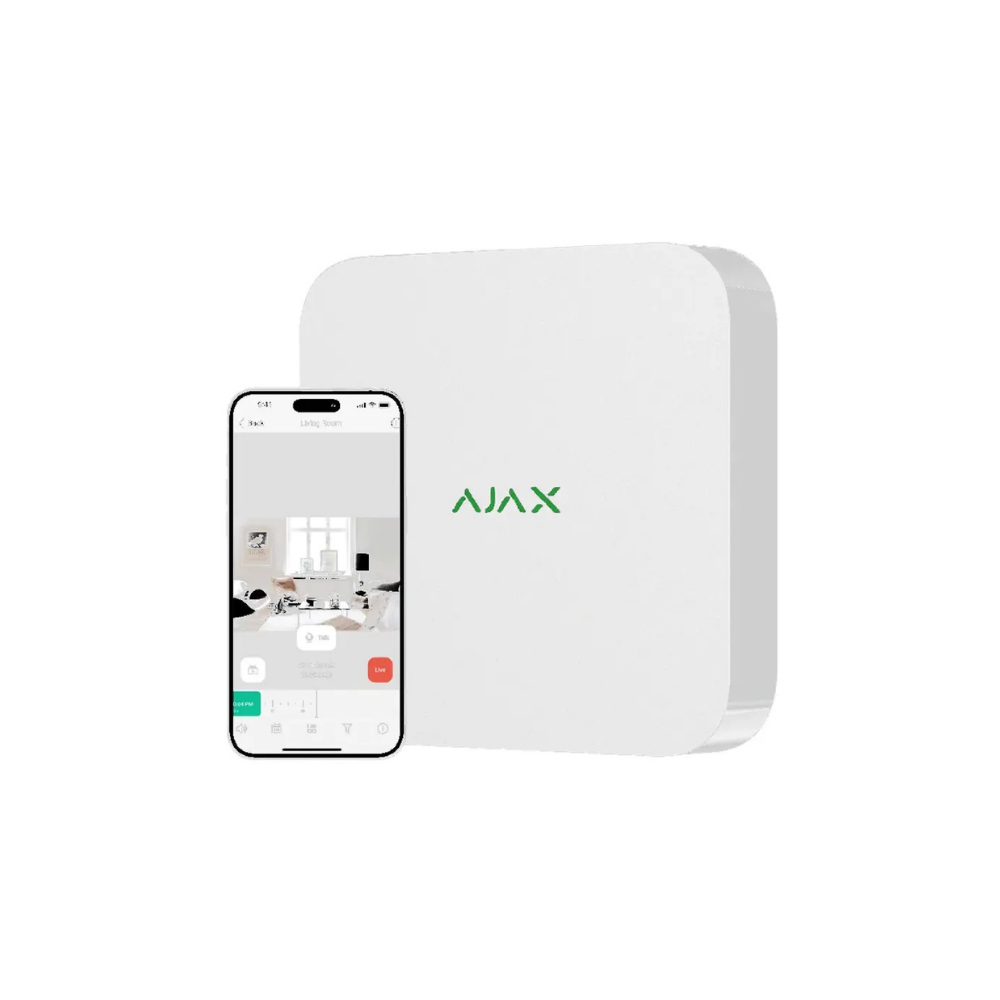 Видеорегистратор NVR Ajax NVR 16-ch 1xHDD слот до 16 ТБ H.265 4K Белый