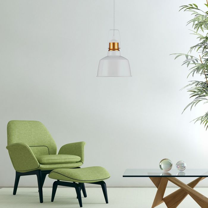 Iekarams spuldžu ietvars, alumīnija, balts vads, D230, V-TAC