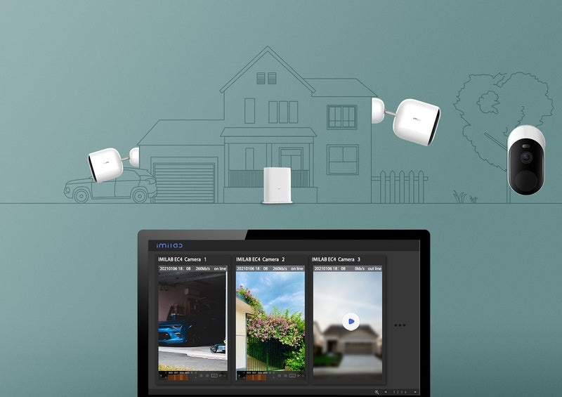 Xiaomi Mi беспроводная камера наружного наблюдения с аккумулятором, высокое разрешение Full HD 2.5K 4 Mpix 2560x1440px + шлюз, 5 200 мАч, 150°, водонепроницаемость IP66, цветное ночное видение, распознает людей, встроенный прожектор