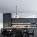 Hanging lamp frame, metal/wood, D350, V-TAC