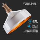 Hanging lamp frame, metal/wood, D350, V-TAC