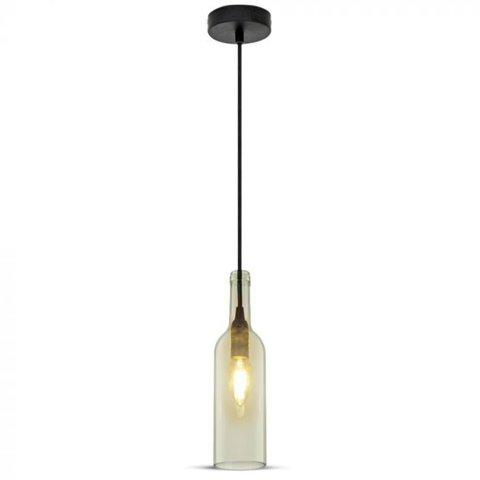 Bulb holder with E14 base, decorative bottle, amber, V-TAC