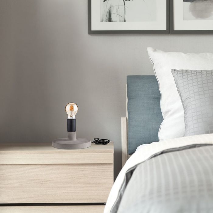 Bordslampa, E27-sockel, utan glödlampa, stensockel, D170mm, V-TAC