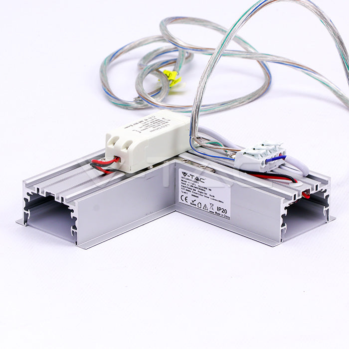 16,4x16,4cm_8W(800Lm) V-TAC L veida LED gaismeklis, VT-7-41L, IP20, 4000K
