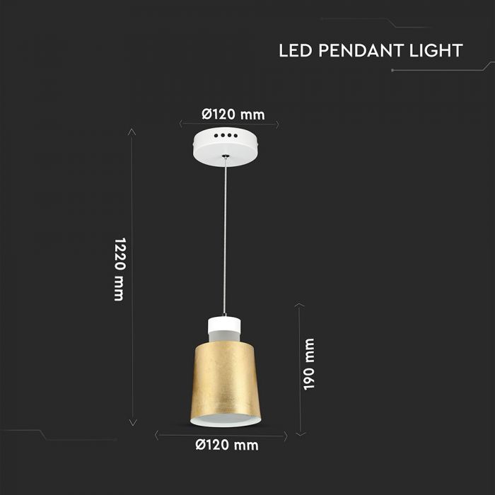 7W(400Lm) LED iekarams gaismeklis, V-TAC, neitrāli balta gaisma 4000K