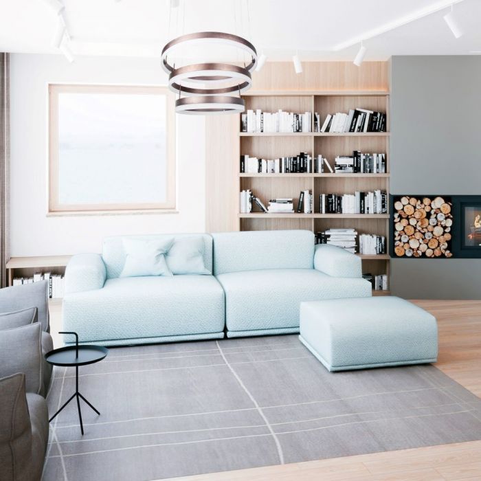 80W (5925Lm) LED pendant light with 3 rings, V-TAC, dimmable, warm white light 3000K