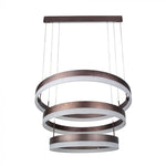80W (5925Lm) LED-pendelarmatur med 3 ringar, V-TAC, dimbar, varmvitt ljus 3000K