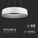 25W (1725Lm) LED disainvalgusti, ümmargune, timmitav, V-TAC, 450x1200mm, soe valge valgus 3000K