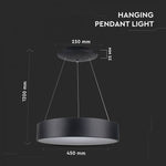 25W (1725Lm) LED iekarams gaismeklis, apaļs, dimmējams, V-TAC, silti balta gaisma 3000K