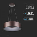 25W (1725Lm) LED iekarams gaismeklis, apaļs, dimmējams, V-TAC, silti balta gaisma 3000K