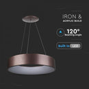 Подвесной светодиодный светильник 30 Вт (2250 Лм), круглый, диммируемый, V-TAC, теплый белый свет 3000K