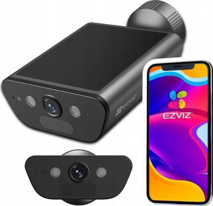 EZVIZ EB5 4K Smart Home Solar Camera Type C, sisseehitatud 1,4W päikesepaneel, värviline öönägemine, kahepoolne kõne, toetab Wi-Fi 6 võrku (2,4 GHz), H.265 videokompressioon⁴.