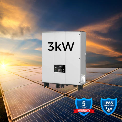3 KW ühefaasiline võrguinverter. "Verified by Distribution Grid", registreeritud kui V-TAC Exports Limited VT-6603105, saadaval valikuliselt. Viieaastane garantii. IP66. Kaupluses asuv kollektsioon.