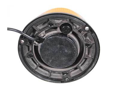 10-30V LED taskulamp, ø144x96mm, kollane, magnetalusega, LED-id: 24xSMD, IP67, ECER65, EMC R10. 5 välguvõimalust: 1 välk 150/min, topelt välk 74/min, kolmekordne välk 76/min, 4 välku 75/min. jooksev 143/min.