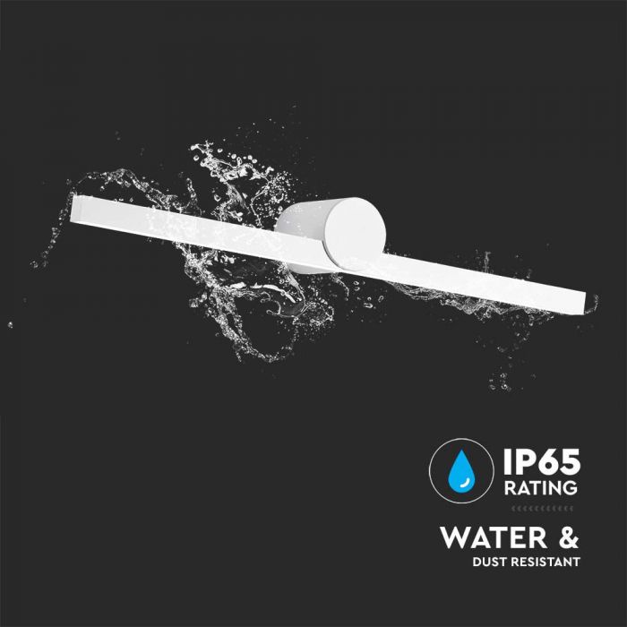 10W LED-spegelarmatur, V-TAC, IP20, vit, varmvitt ljus 3000K