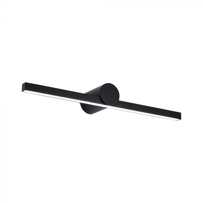 10W LED-spegelarmatur, V-TAC, IP20, svart, varmvitt ljus 3000K