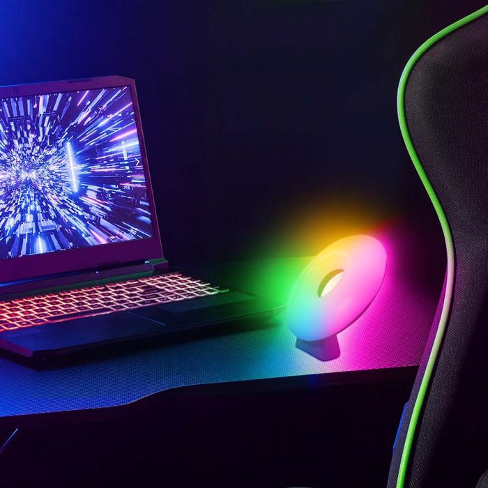 4W(550Lm) LED gaismeklis, V-TAC, IP20, savietojams ar AMAZON ALEXA & GOOGLE HOME, RGB+WW+CW