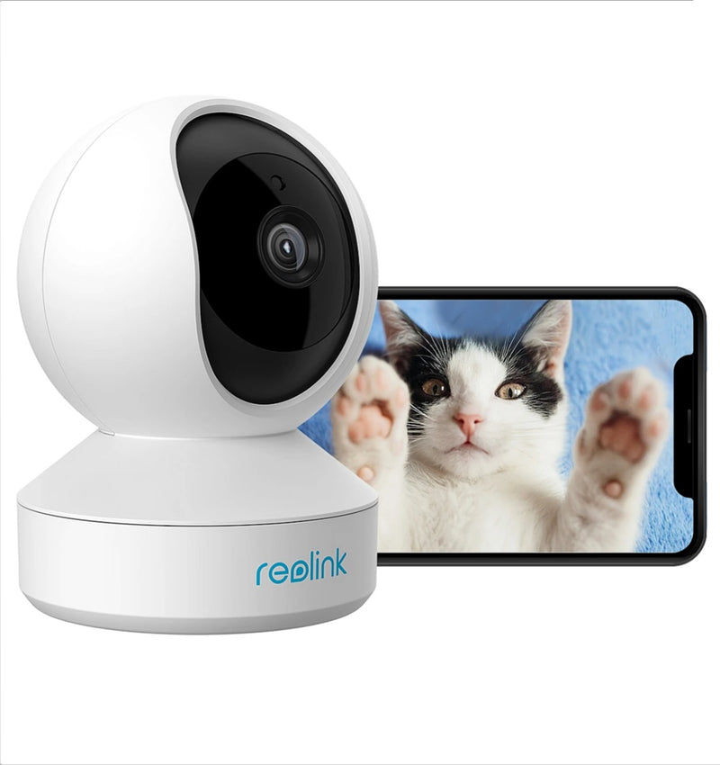 Reolink E Sērijas E320 2,4 GHz WiFi  iekštelpu kamera 3MP Super HD, Personas/mājdzīvnieku noteikšana, vienkārša iestatīšana, divvirzienu audio,