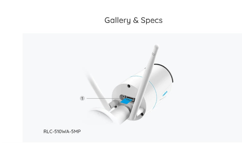 Reolink 5MP WiFi drošības kamera ar viedo noteikšanu; W320 2.4/5 GHz WiFi; Personas/transportlīdzekļa noteikšana; Audio ierakstīšana;
