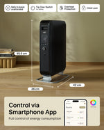 Mill | Масляный радиатор Wi-Fi GEN3 | OIL2000WIFI3 | Масляный радиатор | 2000 Вт | 3 режима | черный