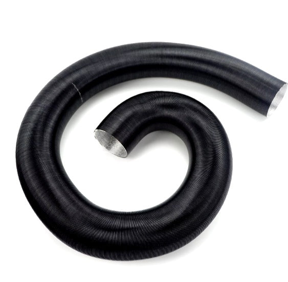 300cm Siltā gaisa caurule 75mm dīzeļa krāsniņām 5kW / 8kW, melna (Vevor un līdzīgiem dīzeļsildītājiem)
