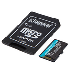 Kingston Canvas Go! Zibatmiņas karte | 128 GB | microSDXC UHS-I atmiņas karte | A2 / Video Class V30 / UHS-I U3 / Class 10