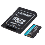 Kingston Canvas Go! Zibatmiņas karte | 64 GB | microSDXC UHS-I atmiņas karte | A2 / Video Class V30 / UHS-I U3 / Class 10
